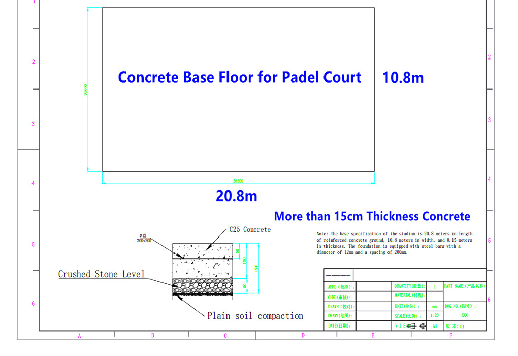 Padel Courts Concrete Foundation