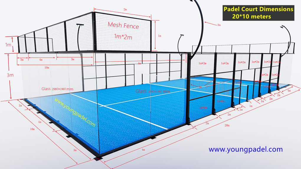 Dimensions of Padel Courts