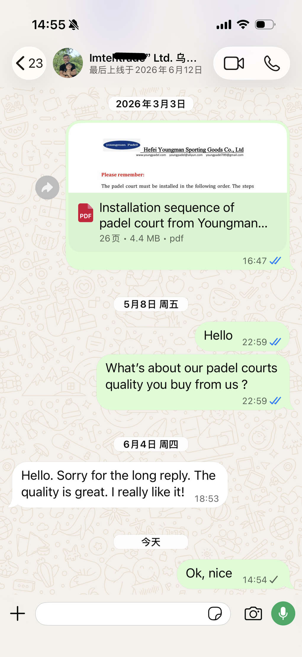 Pelanggan Ukraina memuji kualitas kami.